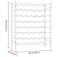 vidaXL Weinregal f&uuml;r 48 Flaschen Wei&szlig; Metall