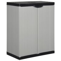 vidaXL Garten-Lagerschrank mit 1 Boden Grau und Schwarz...