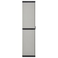 vidaXL Garten-Lagerschrank mit 3 Böden Grau & Schwarz 68x40x168 cm