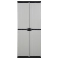 vidaXL Garten-Lagerschrank mit 3 Böden Grau & Schwarz 68x40x168 cm