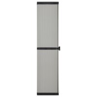 vidaXL Garten-Lagerschrank mit 3 Böden Grau & Schwarz 34x40x168 cm