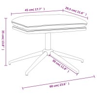 vidaXL Fu&szlig;hocker Braun 60x60x39 cm Stoff