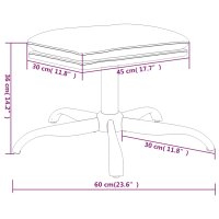 vidaXL Fu&szlig;hocker Creme 60x60x39 cm Stoff