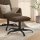 vidaXL Fußhocker Braun 60x60x39 cm Stoff