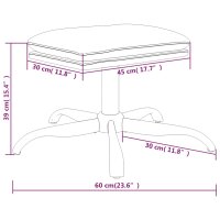 vidaXL Fu&szlig;hocker Hellgrau 60x60x39 cm Samt