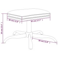 vidaXL Fu&szlig;hocker Dunkelgrau 60x60x39 cm Samt