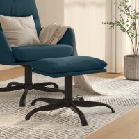vidaXL Fußhocker Blau 60x60x39 cm Samt