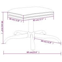 vidaXL Fu&szlig;hocker Dunkelgrau 60x60x39 cm Stoff und Kunstleder