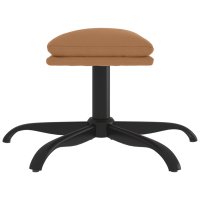 vidaXL Fußhocker Taupe 60x60x39 cm Mikrofasergewebe