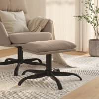 vidaXL Fußhocker Hellgrau 60x60x39 cm Mikrofasergewebe