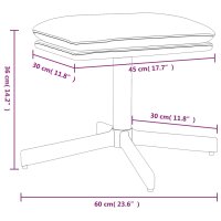 vidaXL Fu&szlig;hocker Hellgrau 60x60x39 cm Samt