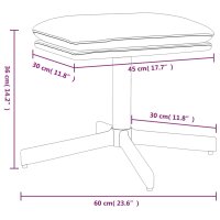 vidaXL Fußhocker Rosa 60x60x39 cm Samt