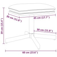 vidaXL Fu&szlig;hocker Weinrot 60x60x39 cm Samt