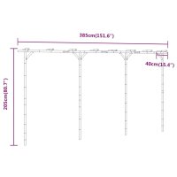 vidaXL Pergola Bambus 385x40x205 cm