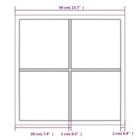 vidaXL Wandspiegel Schwarz 40x40 cm Metall