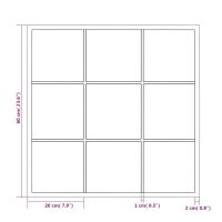 vidaXL Wandspiegel Schwarz 60x60 cm Metall