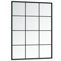 vidaXL Wandspiegel Schwarz 80x60 cm Metall