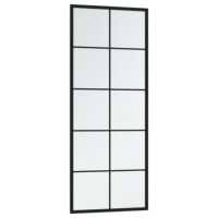 vidaXL Wandspiegel Schwarz 100x40 cm Metall