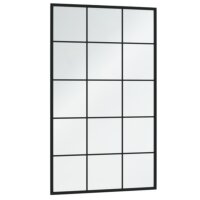 vidaXL Wandspiegel Schwarz 100x60 cm Metall