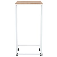 vidaXL Beistelltisch mit Rollen Weiß 40x30x63,5 cm Holzwerkstoff