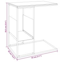 vidaXL Beistelltisch Wei&szlig; 55x36x59,5 cm Holzwerkstoff