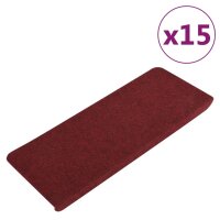 vidaXL Stufenmatten Selbstklebend 15 Stk. 65x28 cm Rot