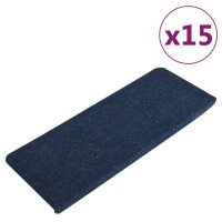 vidaXL Stufenmatten Selbstklebend 15 Stk. 65x28 cm Blau