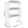 vidaXL Schuhregal mit Rollen Silbern 66x27x100 cm