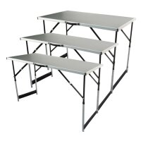 Br&uuml;der Mannesmann 3-tlg. Klapptisch-Set Multifunktional Aluminium