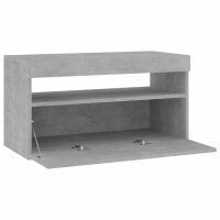 vidaXL TV-Schrank mit LED-Leuchten Betongrau 75x35x40 cm