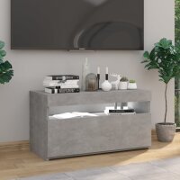 vidaXL TV-Schrank mit LED-Leuchten Betongrau 75x35x40 cm