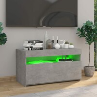 vidaXL TV-Schrank mit LED-Leuchten Betongrau 75x35x40 cm