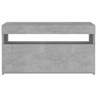 vidaXL TV-Schrank mit LED-Leuchten Betongrau 75x35x40 cm