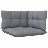 vidaXL 2-Sitzer-Gartensofa mit Grauen Kissen Massivholz Kiefer