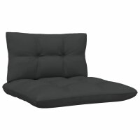 vidaXL 2-Sitzer-Gartensofa mit Kissen Grau Massivholz Kiefer