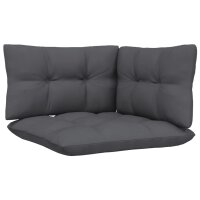 vidaXL 3-tlg. Garten-Lounge-Set mit Kissen Schwarz Kiefer Massivholz