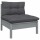 vidaXL 3-tlg. Garten-Lounge-Set mit Kissen Grau Kiefer Massivholz