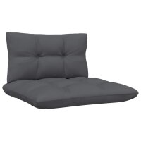 vidaXL 3-tlg. Garten-Lounge-Set mit Kissen Schwarz Kiefer Massivholz