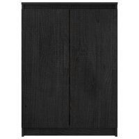 vidaXL Sideboard Schwarz 60x36x84 cm Massivholz Kiefer