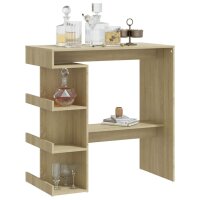 vidaXL Bartisch mit Regal Sonoma-Eiche 100x50x101,5 cm Holzwerkstoff