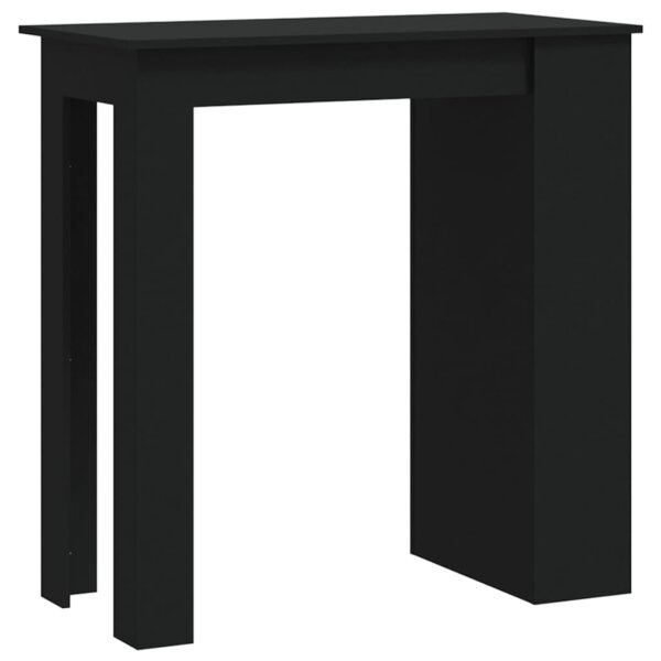 vidaXL Bartisch mit Ablagefl&auml;che Schwarz 102x50x103,5 cm Holzwerkstoff