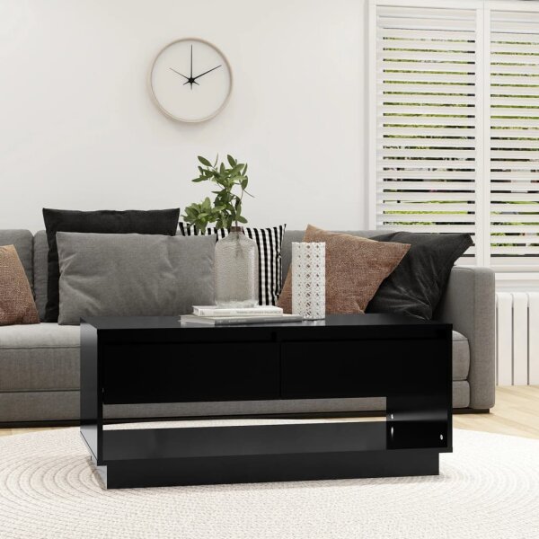 vidaXL Couchtisch Schwarz 102,5x55x44 cm Holzwerkstoff