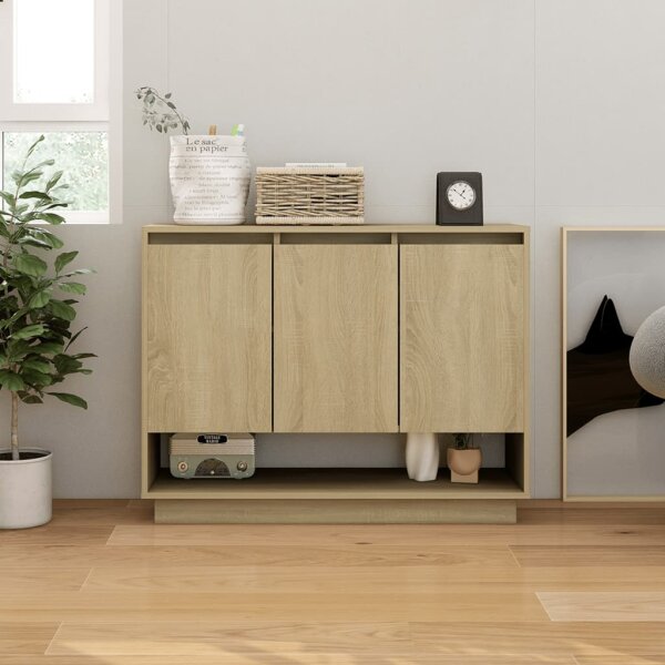 vidaXL Sideboard Sonoma-Eiche 97x31x75 cm Holzwerkstoff