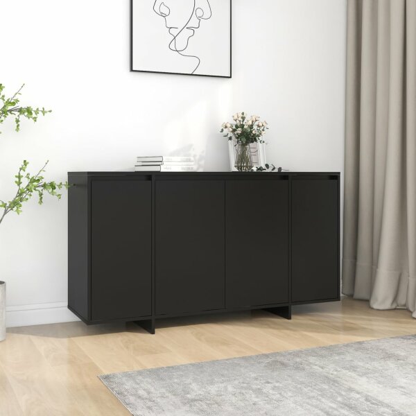 vidaXL Sideboard Schwarz 135x41x75 cm Holzwerkstoff