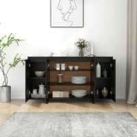 vidaXL Sideboard Schwarz 135x41x75 cm Holzwerkstoff