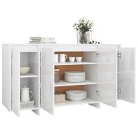 vidaXL Sideboard Hochglanz-Wei&szlig; 135x41x75 cm Holzwerkstoff