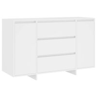 vidaXL Sideboard mit 3 Schubladen Weiß 120x41x75 cm...