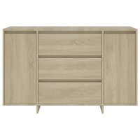 vidaXL Sideboard 3 Schubladen Sonoma-Eiche 120x41x75 cm Holzwerkstoff