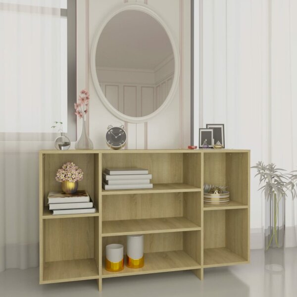 vidaXL Sideboard Sonoma-Eiche 120x30x75 cm Holzwerkstoff