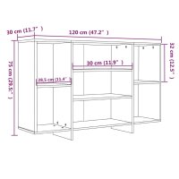 vidaXL Sideboard Sonoma-Eiche 120x30x75 cm Holzwerkstoff